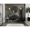 Mexen Rivel dulap baie sub chiuvetă 120 cm cu blat, 1 sertar, profilat, negru mat - 91A20-12023-1-BFC71
