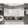 Mexen Rivel dulap baie pentru chiuvetă 120 cm cu blat, 1 sertar, cu relief, alb mat - 91A20-12047-1-BFC01