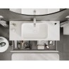 Mexen Rivel dulap baie sub chiuvetă 120 cm cu blat, 2 sertare, cu caneluri, alb mat - 91A20-12047-2-BFFC01