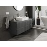 Mexen Rivel dulap baie sub chiuvetă 120 cm cu blat, 2 sertare, fronturi canelate, grafit mat - 91A20-12047-2-BFFC66