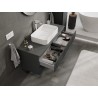 Mexen Rivel dulap baie sub chiuvetă 120 cm cu blat, 2 sertare, fronturi canelate, grafit mat - 91A20-12047-2-BFFC66