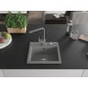 Mexen Milo chiuvetă de granit cu 1 compartiment cu baterie de bucătărie Rita, gri - 6505-71-670300-71
