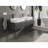Mexen Rivel dulap de baie sub chiuvetă 140 cm cu blat, 1 sertar, canelat, grafit mat - 91A20-14023-1-BFC66