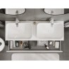 Mexen Rivel dulap de baie sub lavoar de 140 cm cu blat, 2 sertare, canelat, alb mat - 91A20-14047-2-BFFC01