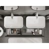 Mexen Rivel dulap baie sub chiuvetă 140 cm cu blat, 2 sertare, canelat, grafit mat - 91A20-14047-2-BFFC66