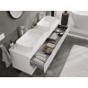 Mexen Rivel dulap baie pentru chiuvetă 160 cm cu blat, 2 sertare, canelat, alb mat - 91A20-16047-2-BFFC01