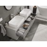 Mexen Rivel dulap de baie sub-chiuvetă 160 cm cu blat, 2 sertare, canelat, gri mat - 91A20-16047-2-BFFC62