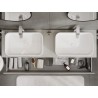 Mexen Rivel dulap de baie sub-chiuvetă 160 cm cu blat, 2 sertare, canelat, gri mat - 91A20-16047-2-BFFC62
