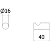 Mexen Loop törölközőakasztó (2 db), kefe réz - 70A71010-65