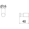 Mexen Loop törölközőakasztó (2 db), króm - 70A71011-00