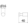 Mexen Loop törölköző akasztó (2 db), gun gray kefe finish - 70A71011-66