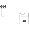 Mexen Loop cârlig pentru prosop (2 buc.), alb - 70A71012-20