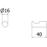 Mexen Loop törölköző akasztó (2 db), arany kefe - 70A71012-55