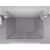 Mexen Exo-B Duo 3S cabina de duș în trei părți, cu balamale, 90 x 70 cm, transparent, crom - 814-090-070-01-00-3S