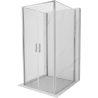 Mexen Exo-B Duo 3S cabina de duș cu 3 pereți, cu ușă batantă, 80 x 80 cm, transparentă, crom - 814-080-080-01-00-3S