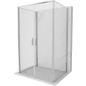 Mexen Exo-B Duo 3S cabină de duș cu 3 pereți, cu ușă rabatabilă, 70 x 90 cm, transparent, crom - 814-070-090-01-00-3S