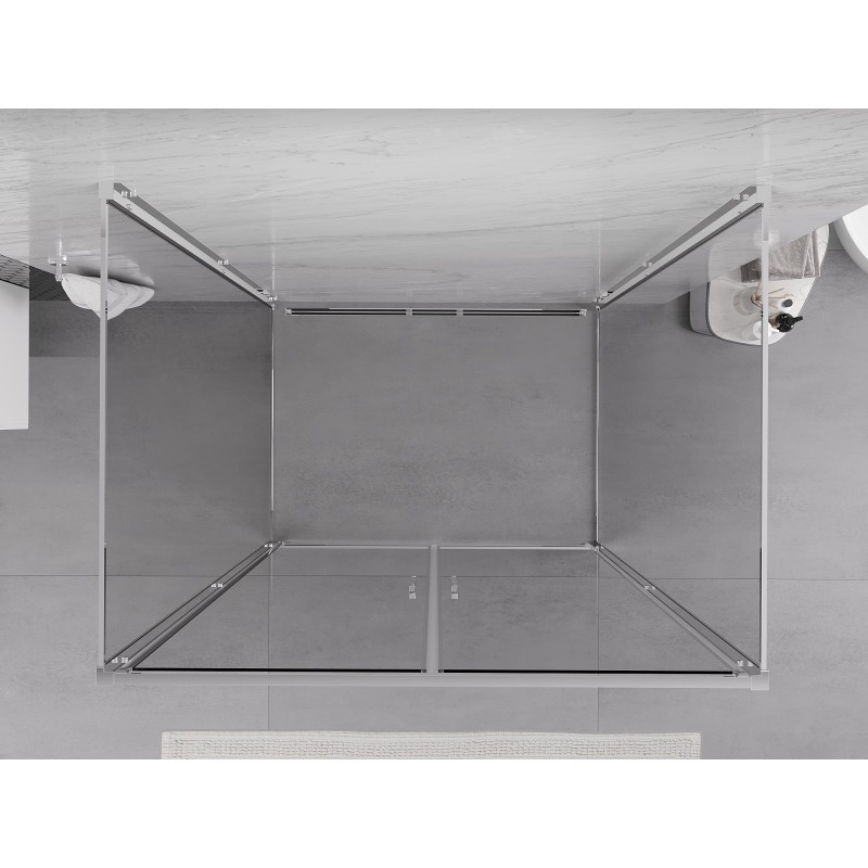 Mexen Exo-3S cabină de duș 3-perete oscilantă 80 x 85 cm, transparentă, crom - 814-080-085-01-00-3S