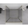 Mexen Exo-3S cabina de duș cu 3 pereți, cu uși batante 80 x 80 cm, transparent, aurie - 814-080-080-50-00-3S