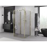 Mexen Exo-B Duo 3S 3 falú zuhanykabin, nyíló 70 x 70 cm, átlátszó, arany - 814-070-070-50-00-3S