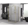 Mexen Exo-3S cabina de duș cu trei pereți, rabatabilă 100 x 90 cm, transparent, aurie - 814-100-090-50-00-3S
