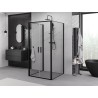 Mexen Exo-3S cabina de duș de perete pe 3 laturi pliabilă 70 x 70 cm, transparentă, neagră - 814-070-070-70-00-3S