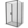 Mexen Exo-B Duo 3S cabina de duș 3-perete cu ușă batantă 120 x 80 cm, transparentă, neagră - 814-120-080-70-00-3S