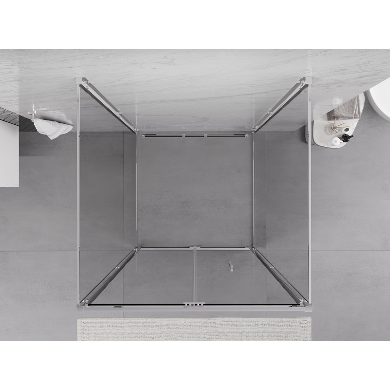 Mexen Exo-F 3S cabină de duș pliabilă cu 3 pereți 80 x 80 cm, transparentă, crom - 816-080-080-01-00-3S