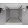 Mexen Exo-F 3S cabina de duș pliată cu 3 pereți 80 x 80 cm, transparentă, aurie - 816-080-080-50-00-3S