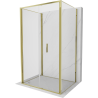 Mexen Exo-F 3S 3-falú, összecsukható zuhanykabin 80 x 75 cm, átlátszó, arany - 816-080-075-50-00-3S