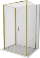 Mexen Exo-F 3S cabină de duș cu 3 pereți pliabilă 100 x 90 cm, transparentă, aurie - 816-100-090-50-00-3S