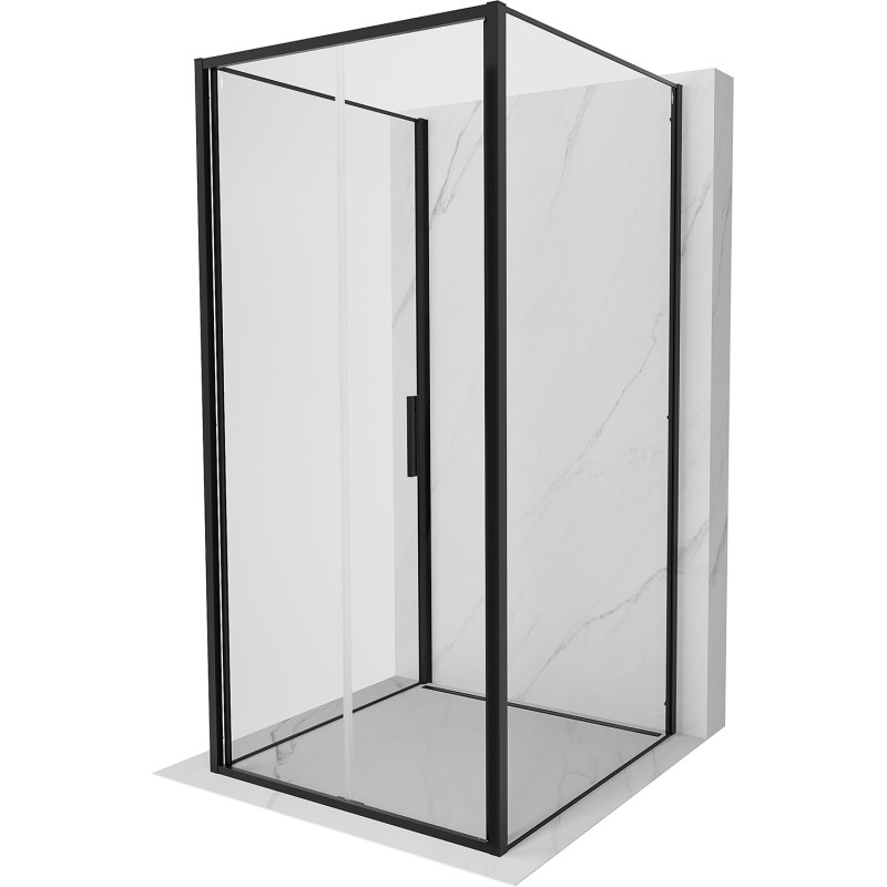 Mexen Exo-F 3S cabina de duș pliabilă pe 3 laturi 70 x 70 cm, transparentă, neagră - 816-070-070-70-00-3S