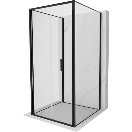 Mexen Exo-3S cabina de duș pliabilă pe 3 laturi 85 x 85 cm, transparentă, neagră - 816-085-085-70-00-3S