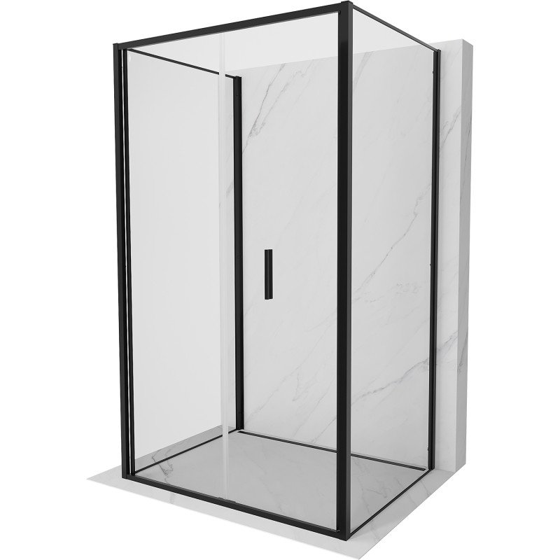 Mexen Exo-F 3S cabină de duș pliabilă 3-perete 80 x 70 cm, transparentă, neagră - 816-080-070-70-00-3S