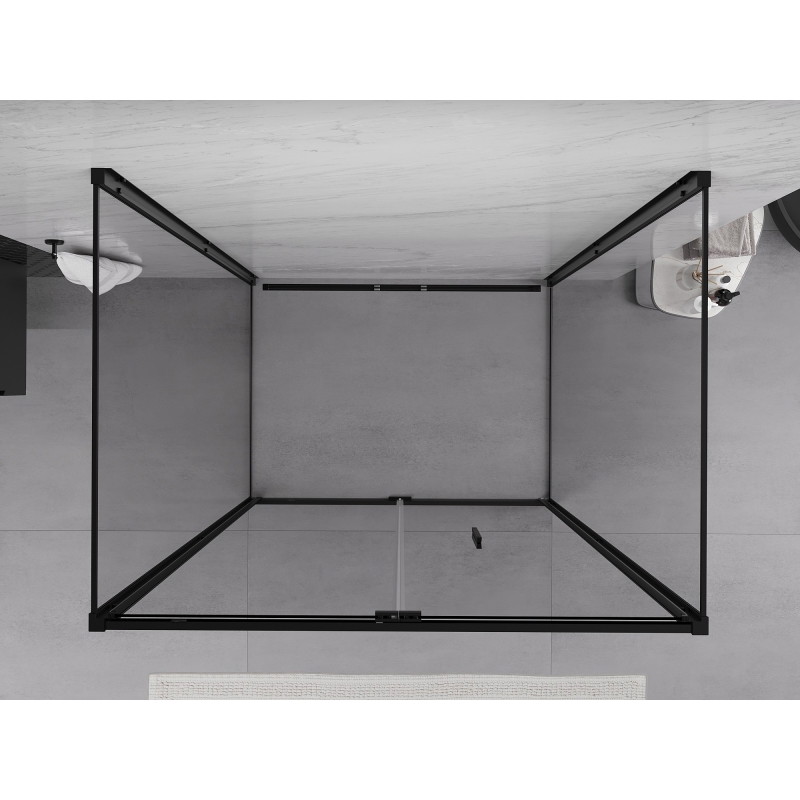 Mexen Exo-F 3S cabina de duș pliabilă cu 3 pereți 90 x 70 cm, transparentă, neagră - 816-090-070-70-00-3S