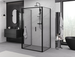 Mexen Exo-3S cabina de duș pliabilă cu 3 pereți 100 x 70 cm, transparentă, neagră - 816-100-070-70-00-3S