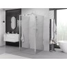 Mexen Exo-3S 3-falú zuhanykabin 95 x 95 cm, átlátszó, króm - 817-095-095-01-00-3S