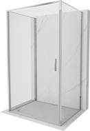 Mexen Exo-B 3S cabină de duș 3-perete batantă 80 x 75 cm, transparent, crom - 817-080-075-01-00-3S