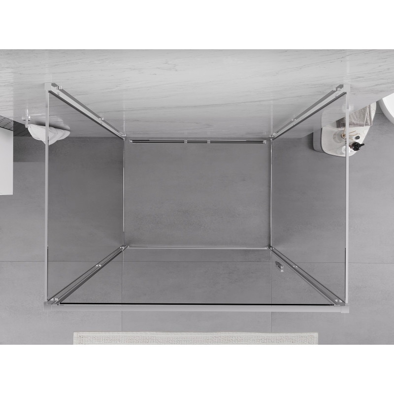 Mexen Exo-B 3S cabina de duș cu 3 pereți rabatabilă 70 x 100 cm, transparentă, crom - 817-070-100-01-00-3S