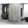 Mexen Exo-3S cabina de duș cu 3 pereți, cu ușă batantă 100 x 100 cm, transparentă, aurie - 817-100-100-50-00-3S