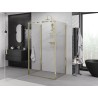 Mexen Exo-3S cabina de duș cu 3 pereți cu uși batante 70 x 75 cm, transparent, aurie - 817-070-075-50-00-3S