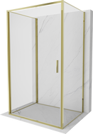 Mexen Exo-B 3S cabină de duș cu 3 pereți oscilantă 80 x 110 cm, transparentă, aurie - 817-080-110-50-00-3S