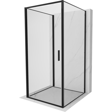 Mexen Exo-B 3S cabina de duș cu 3 pereți, rabatabilă 70 x 70 cm, transparentă, neagră - 817-070-070-70-00-3S