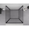 Mexen Exo-B 3S cabina de duș cu 3 pereți și ușă, 85 x 85 cm, transparent, negru - 817-085-085-70-00-3S