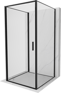 Mexen Exo-B 3S cabina de duș cu 3 pereți rabatabilă 90 x 90 cm, transparentă, neagră - 817-090-090-70-00-3S