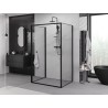 Mexen Exo-3S cabina de duș cu 3 pereți, cu deschidere 75 x 95 cm, transparentă, neagră - 817-075-095-70-00-3S