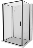 Mexen Exo-3S Cabină de duș 3-perete pivotantă 95 x 100 cm, transparentă, neagră - 817-095-100-70-00-3S
