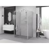 Mexen Exo-3S cabină de duș cu 3 pereți, pivotantă, 140 x 70 cm, transparentă, cromată - 819-140-070-01-00-3S