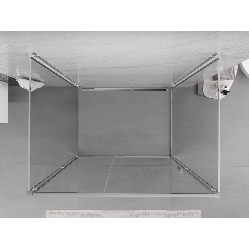 Mexen Exo-3S cabina de duș cu 3 pereți rabatabili 145 x 75 cm, transparent, crom - 819-145-075-01-00-3S