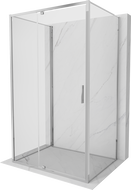 Mexen Exo-3S cabina de duș cu trei pereți, cu uși batante 130 x 85 cm, transparentă, crom - 819-130-085-01-00-3S