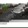 Chiuvetă granit Mexen Bruno cu 1 cuvă și scurgător 795 x 495 mm, negru/argintiu metalic, sifon negru - 6513791010-73-B